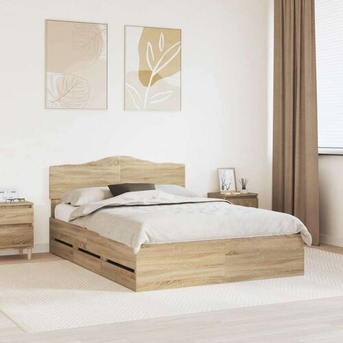  Okvir za krevet s ladicama Sonoma hrast 160 x 200 cm - sonoma hrast 160 x 200 cm Cijene