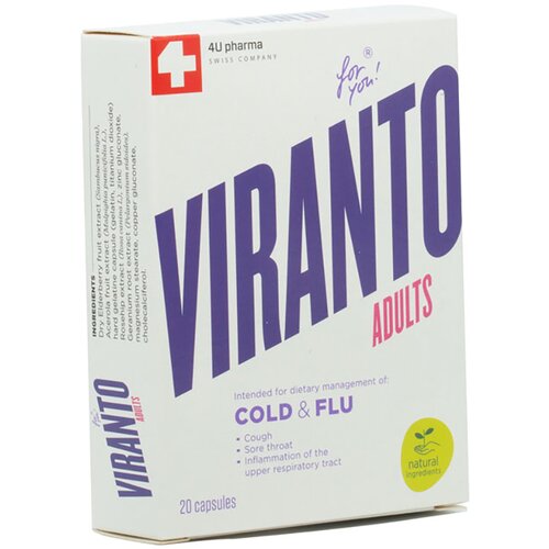 Viranto adults kapsule 4U pharma 20 kapsula 513328 Cene