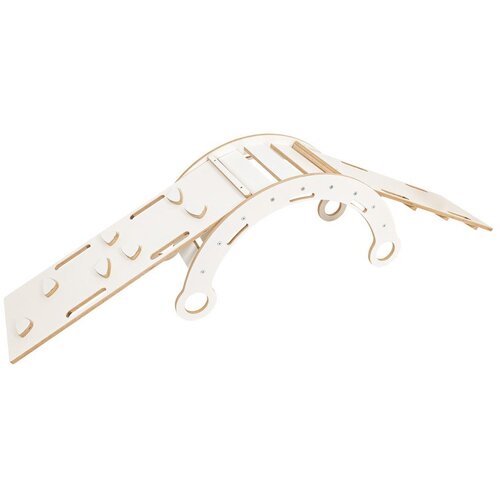 MeowBaby Ljuljačka od bijelog borovog drva 39x75x38 cm Montessori - Slike