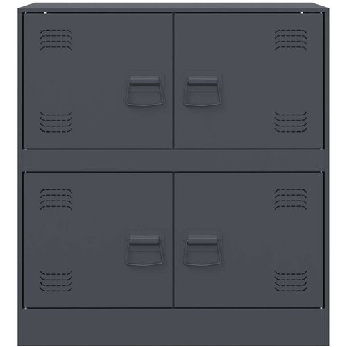 VidaXL Komoda antracitna 67x39x73 cm jeklo Slike
