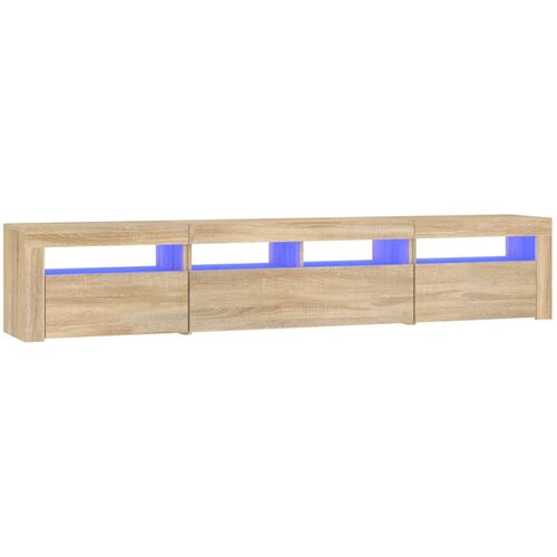  ormarić s LED svjetlima boja hrasta sonome 210x35x40 cm Slike