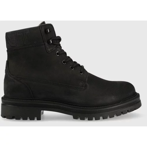 Gant Čizme od brušene kože Palrock za muškarce, boja: crna