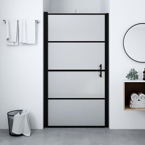 vidaXL Vrata za tuš od mutnog kaljenog stakla 91 x 195 cm crna Cijene