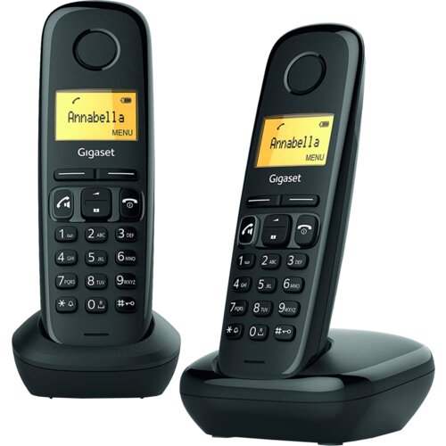 Gigaset Bežični telefon A270 DUO, LCD display, 2 jedinice, Crni Cijene
