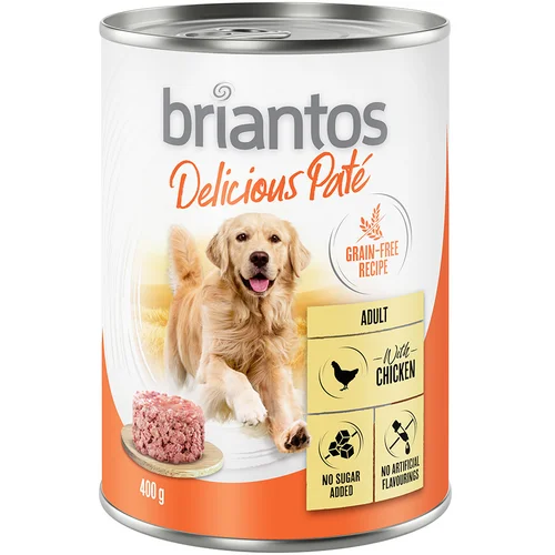 briantos 20 + 4 gratis! 24 x 400 g Delicious Paté - Piletina