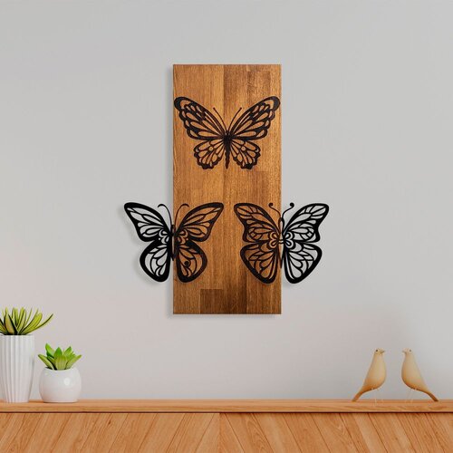 Wallity Zidna dekoracija Butterflies 1, 47 x 58 cm, Smeđa Cene
