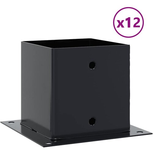 vidaXL Podstavki za stebre Kvadratni 12 kosov Antracit 141x141 mm, (21827469) Cene