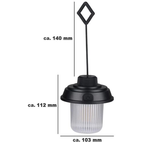 Grundig LED kamperska lampa LED/3xAA 3000/4500/6000K IP44 crna Slike
