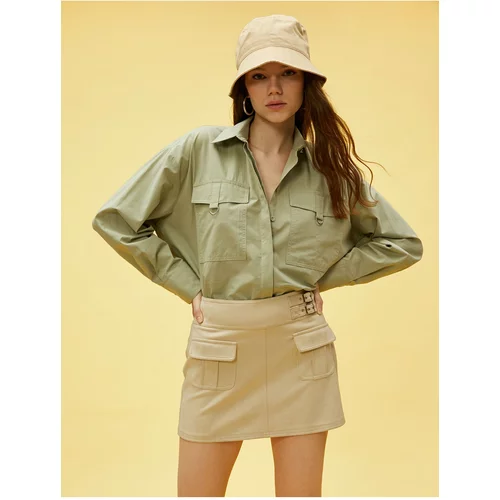 Koton Aslihan Malbora X - Pocket Oversized Safari Shirt