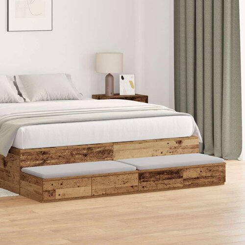  Predali za posteljo Star les 135x36,5x16,5 cm Obdelan les, (22008219) Slike