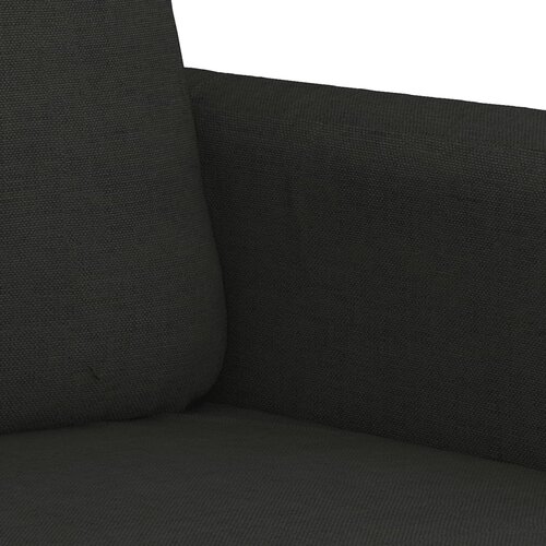  2-dijelni set sofa s jastucima crni od tkanine Slike