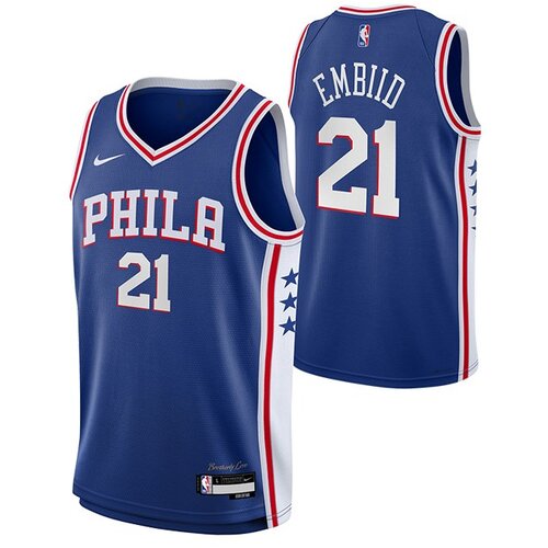 Nike Joel Embiid 21 Philadelphia 76ers Icon Edition Swingman dres za dječake Slike