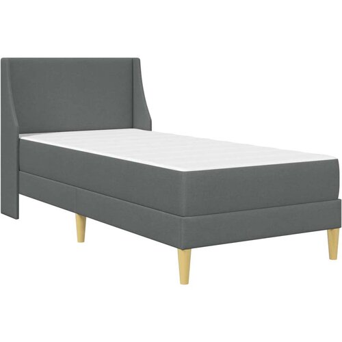  Okvir kreveta s madracem Zidne Tamno siva 90 x 200 cm tkanina - Tamno siva 90 x 200 cm Slike