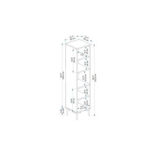 Hanah home Vi&amp;scaron;enamjenski ormarić Daminol, 35 x 153,6 x 35 ​​cm, Smeđa Slike