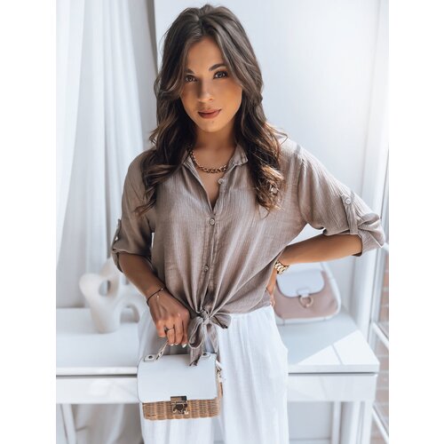 DStreet Ladies muslin shirt LUNALUX cappuccino Slike