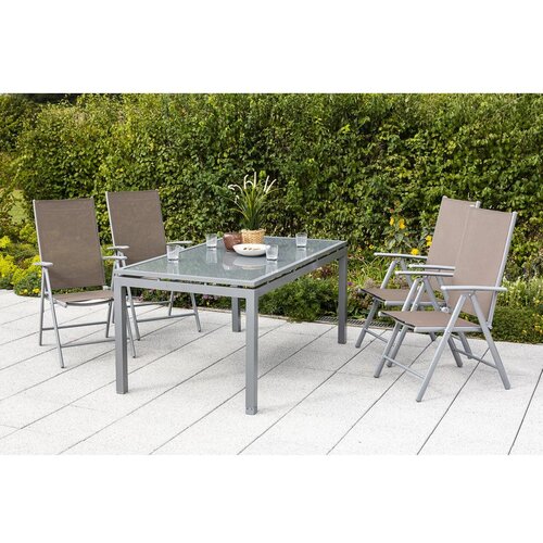 Gardenson Set Zložljivih Vrtnih Stolov Amalfi, 2 Kos, Rjavosiva Slike