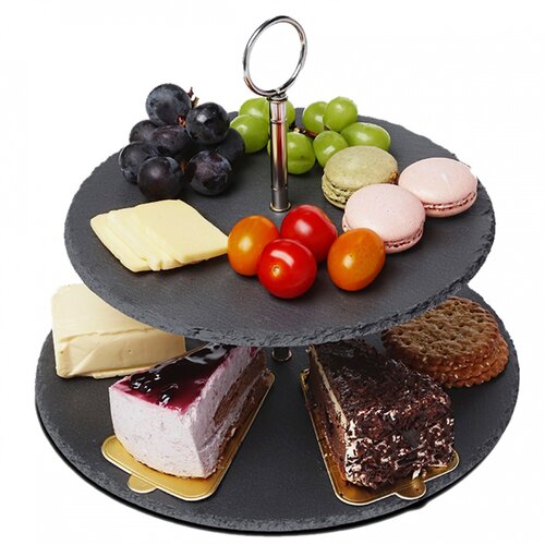 ELITEHOFF dvojna kamnita plo&amp;scaron;ča za torte prigrizke E-6231, (21400703) Slike
