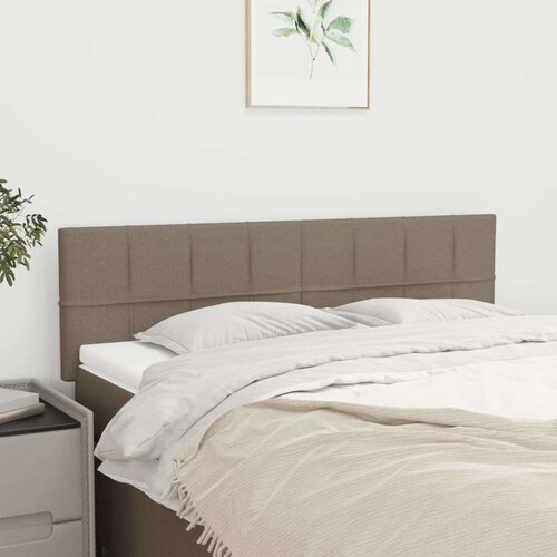  Posteljno vzglavje 2 kosa taupe 72x5x78/88 cm blago, (20933671) Slike