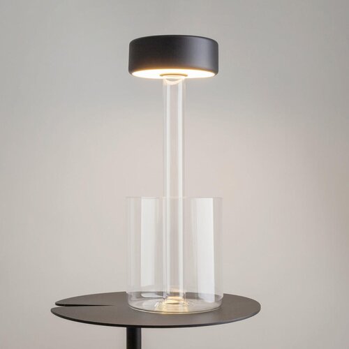 MAYTONI MOD229TL-L3B3K1 - LED prigu&amp;scaron;iva prenosna stolna lampa 3W/5V crna/prozirna Slike