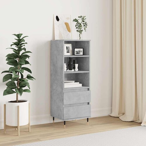  Visoka komoda boja betona 40 x 36 x 110 cm konstruirano drvo Cene