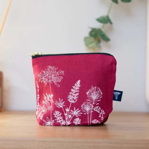 Helen Round Kozmetična torbica - Garden Design - Red