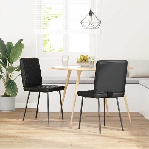 Maison Chic Jedilni stoli - Vzorci stoli 2 kosa črno umetno usnje A271, (22032176) Slike