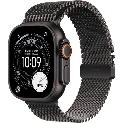 Apple watch ultra 3 GPS + Cellular 49mm Black titanium case with black titanium milanese loop - large, (5000011500) Slike