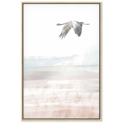  Slika - Crane\&amp;#039;s Flight (1 Part) Vertical 40x60 U prirodnom drvenom okviru Slike