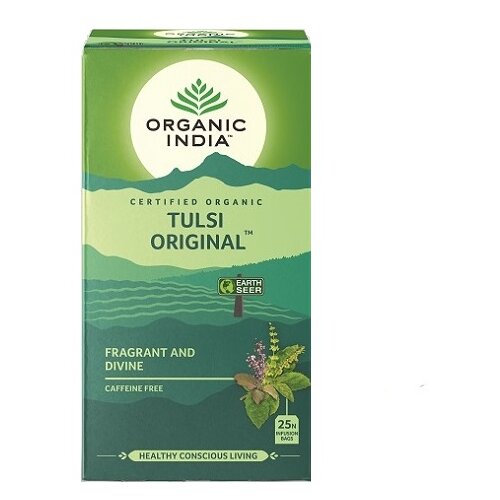 Organic India tulsi original čaj bez kofeina 25 kesica Slike