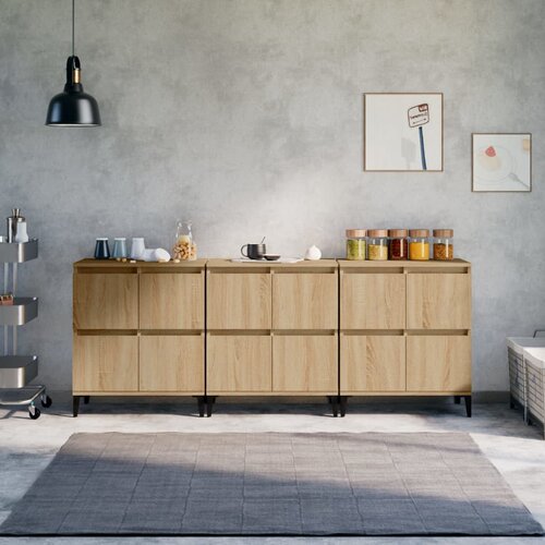 VidaXL Komoda 3 kom boja hrasta sonome 60x35x70 cm konstruirano drvo Slike