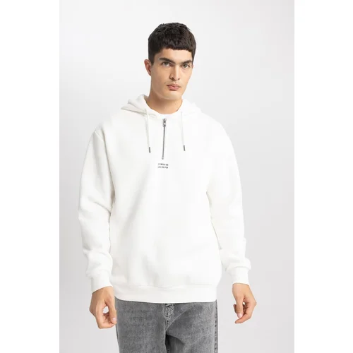 Defacto Oversize Fit Printed Hooded Sweatshirt