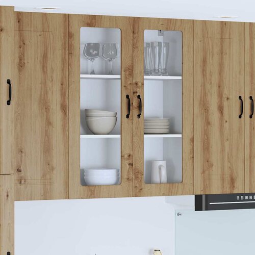 vidaXL Stenska kuhinjska omarica artisan hrast 80 x 31 x 100 cm Cene
