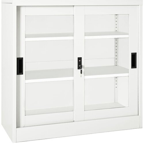 Furnova Omara z drsnimi vrati bela 90x40x90 cm jeklo, (21955918) Cene