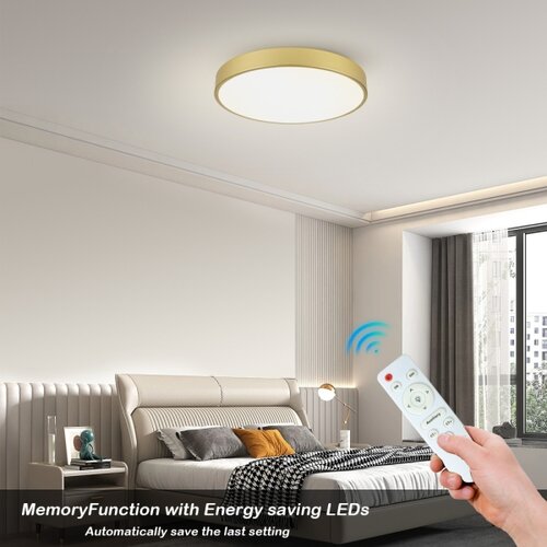  Brilagi - LED prigu&amp;scaron;iva svetiljka POOL LED/60W/230V 3000-6000K prečnik 60 cm zlatna + daljinski upravljač Slike