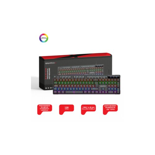  Tipkovnica Gigatech SCORPION mehanička gaming Slike