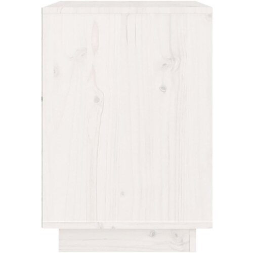  Noćni ormarići 2 kom bijeli 40 x 35 x 50 cm od masivne borovine Slike