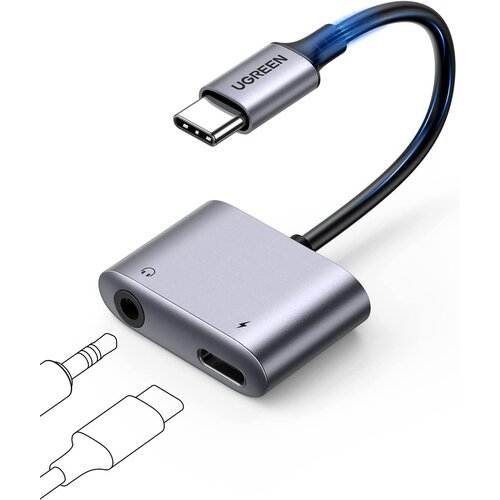 Ugreen USB C na 3,5mm adapter za slu&amp;scaron;alke in polnilec 2 v 1 Slike