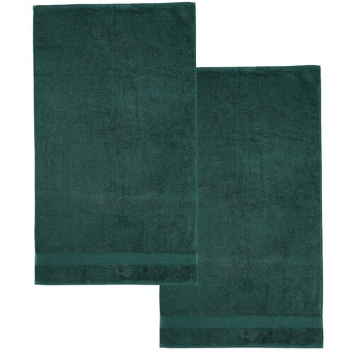 Catherine Lansfield Temno zelene frotirne bombažne brisače v kompletu 2 ks 90x140 cm Anti-Bacterial &amp;ndash; Slike