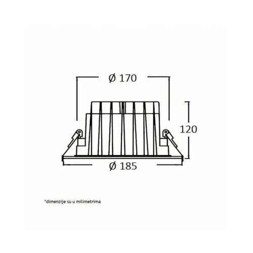  Led ugradna svetiljka 514001-6 30W 4000K IP65 Cene