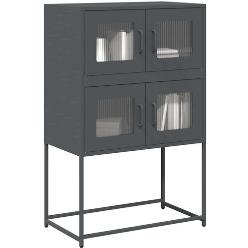 vidaXL Highboard Anthracite 68x39x107 cm Jeklo Cene