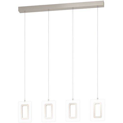 Eglo enaluri visilica/4, led, 4x5,4w, 4x630lm, duž 1100, nikl-mat/plastika Slike