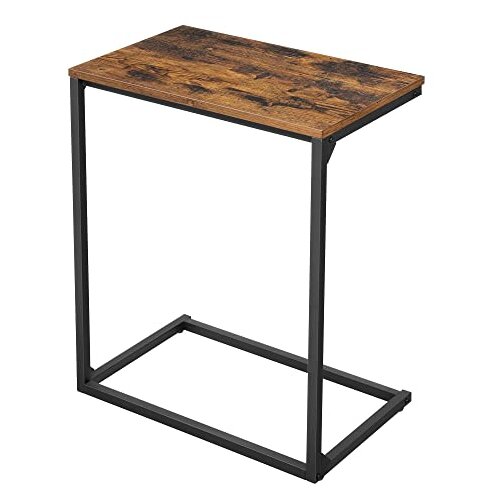 Songmics stranska mizica, majhna mizica za kavč, končna mizica, mizica za prenosni računalnik, za spalnico, dnevno sobo, delo v postelji ali na kavču, preprost dizajn, stabilen, industrijski stil, ru, (21387885) Cene