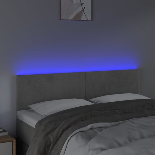  LED uzglavlje svjetlosivo 144x5x78/88 cm bar&amp;scaron;unasto Slike