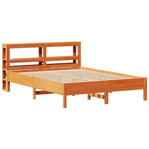 VidaXL Okvir kreveta bez madraca vo&amp;scaron;tano smeđi 135x190 cm od borovine Slike