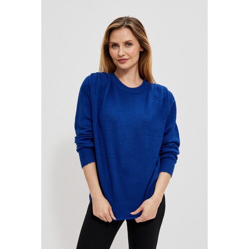 Moodo Plain sweater - navy blue Slike