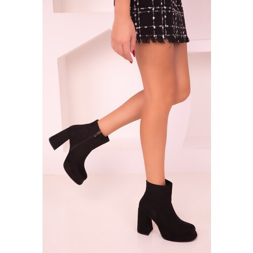 Soho Women&amp;#039;s Black Suede Boots &amp;amp; Booties 17467 Slike