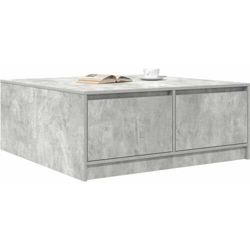  Stol za kavu s ladicama beton sivi 100x100x40 cm Slike