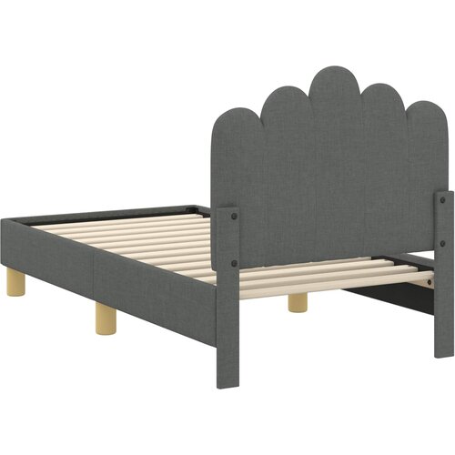  Okvir kreveta za malu djecu s naslonom Tamnosiva 70 x 140 cm Slike
