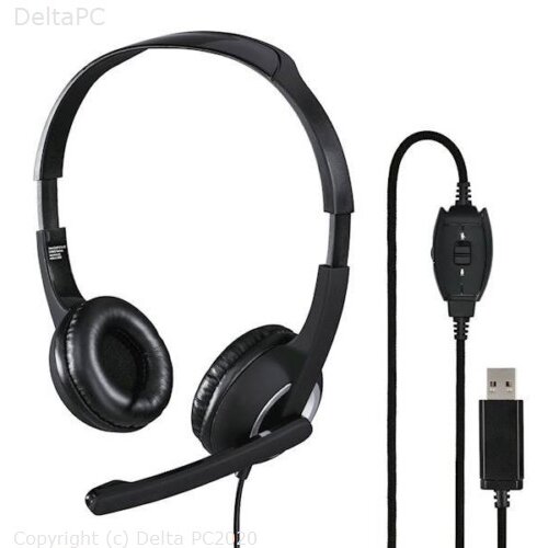 Slusalice Hama HS-USB250 PC Office Headset crna Slike