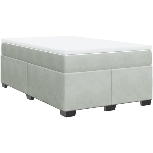 Maison Chic Box spring postelja - Vzmetna postelja z vzmetnico svetlo siva 120x200 cm žamet SL23287, (21891159) Cene